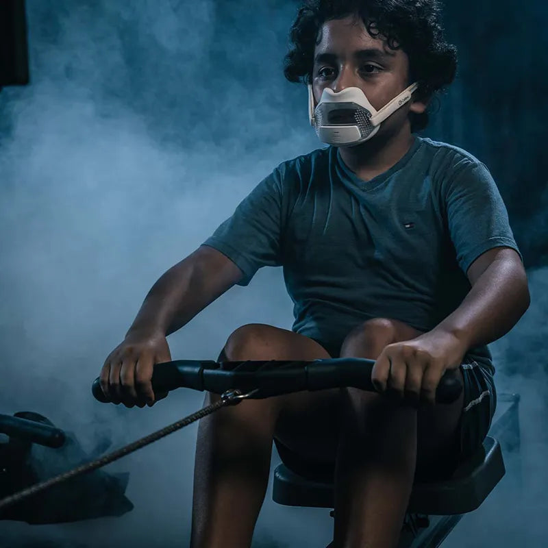 High performance athlete Torrin using Calibre while rowing