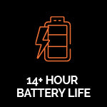 Calibre will last more than 14 hours on one charge
